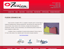 Tablet Screenshot of fusionceramics.com